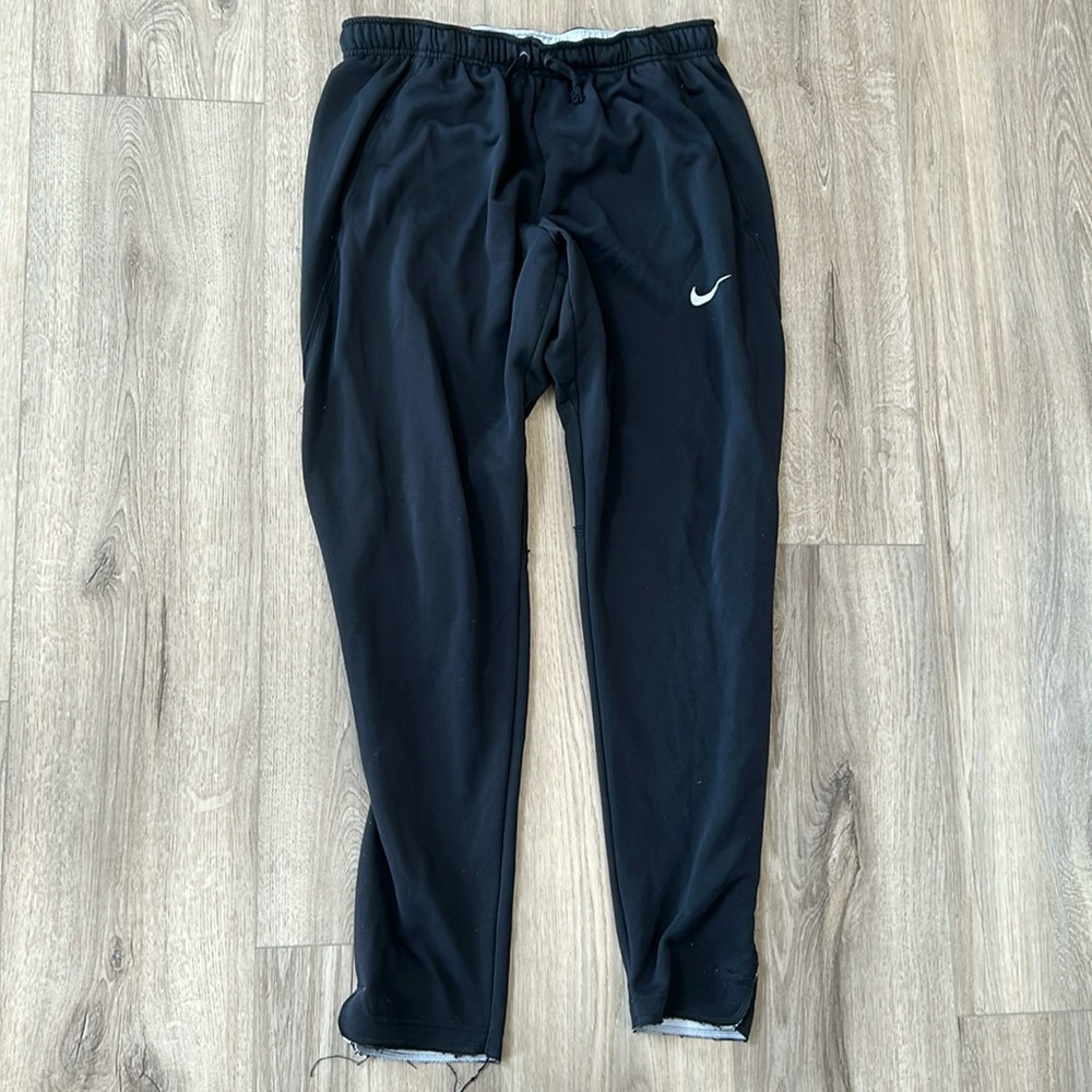 Men’s Nike Unfinished Hem Black Sweatpants